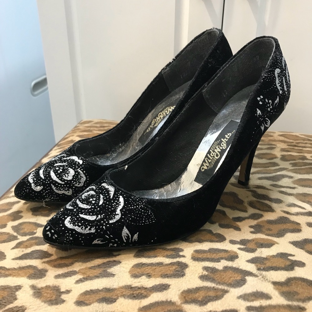 Vintage Wild Nights Velvet High Heels